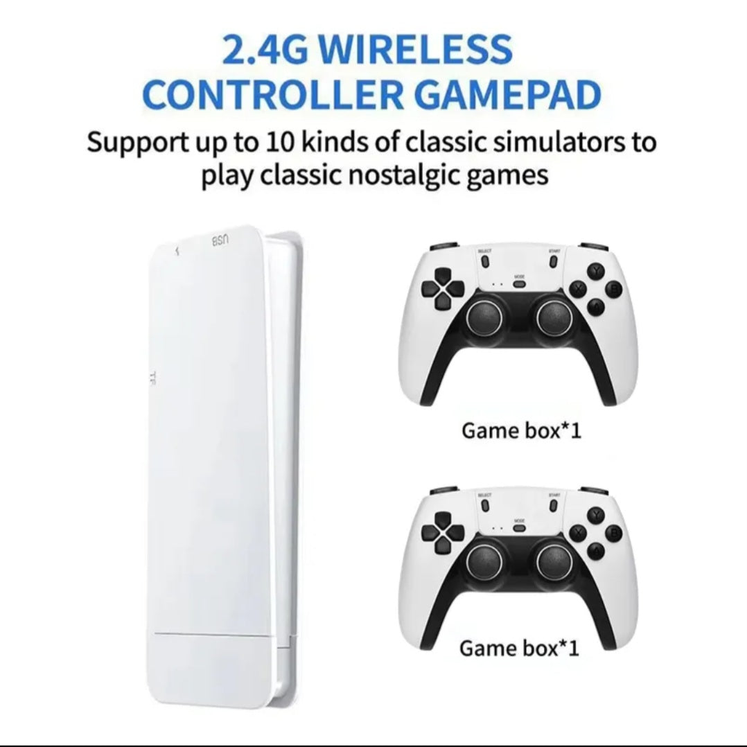 J M15 HD Mini Retro Console 64GB Wireless Video Game Consoles 4K HD M23 Game Stick Lite With Gamepad Built-in 20000+ Games For PS1/SFC/FC.